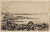 KG 18175
<br/>
Baai met heuvels en rotsformaties in Ierland
<br/>
<em>Nachenius, Jan Coenraad (1890-1987)</em>